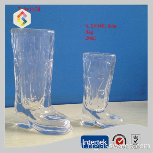 bicchieri in vetro da 20 ml infrangibili di alta qualità